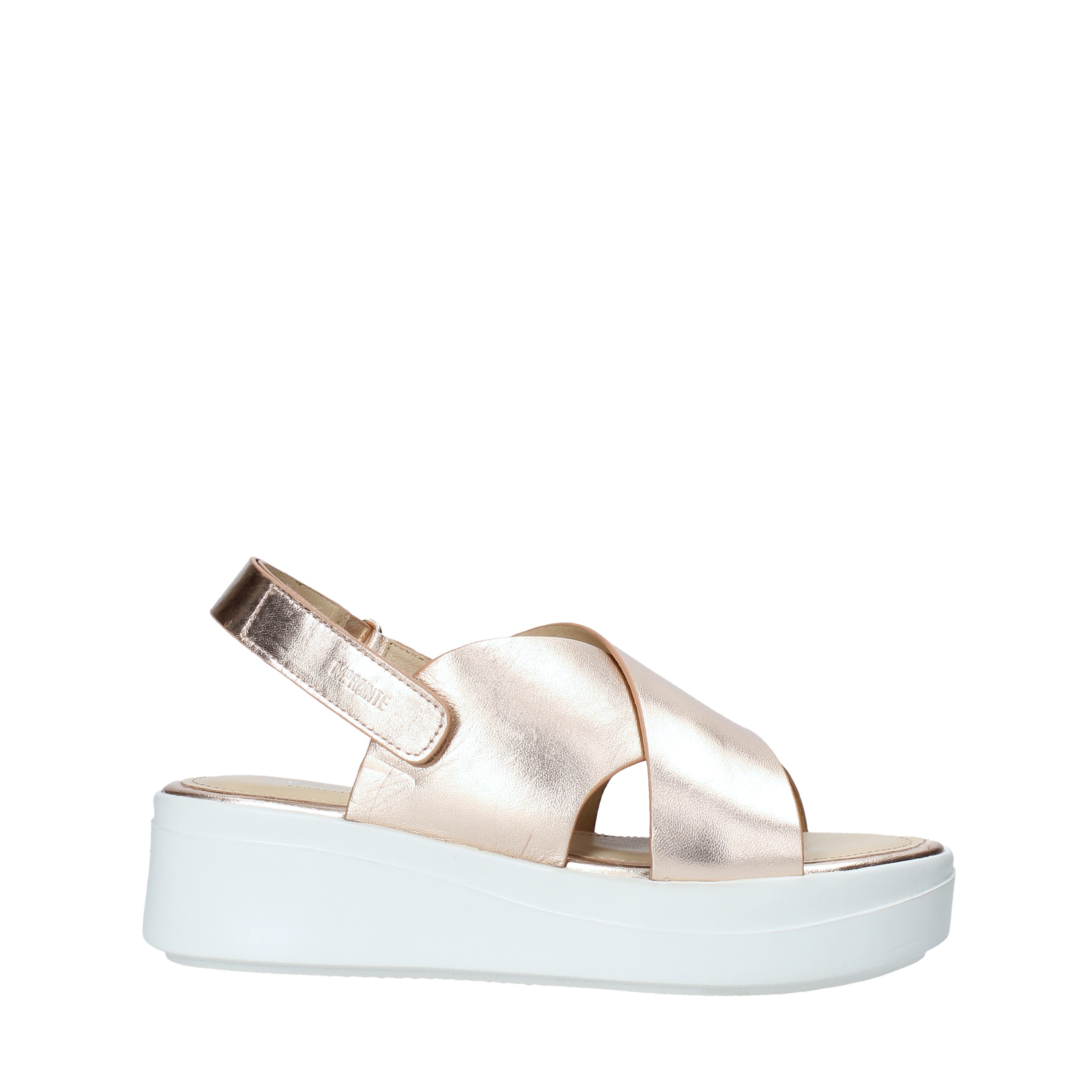 Sandali zeppa Rosa Impronte