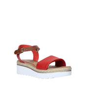 Sandali zeppa Rosso Jeiday