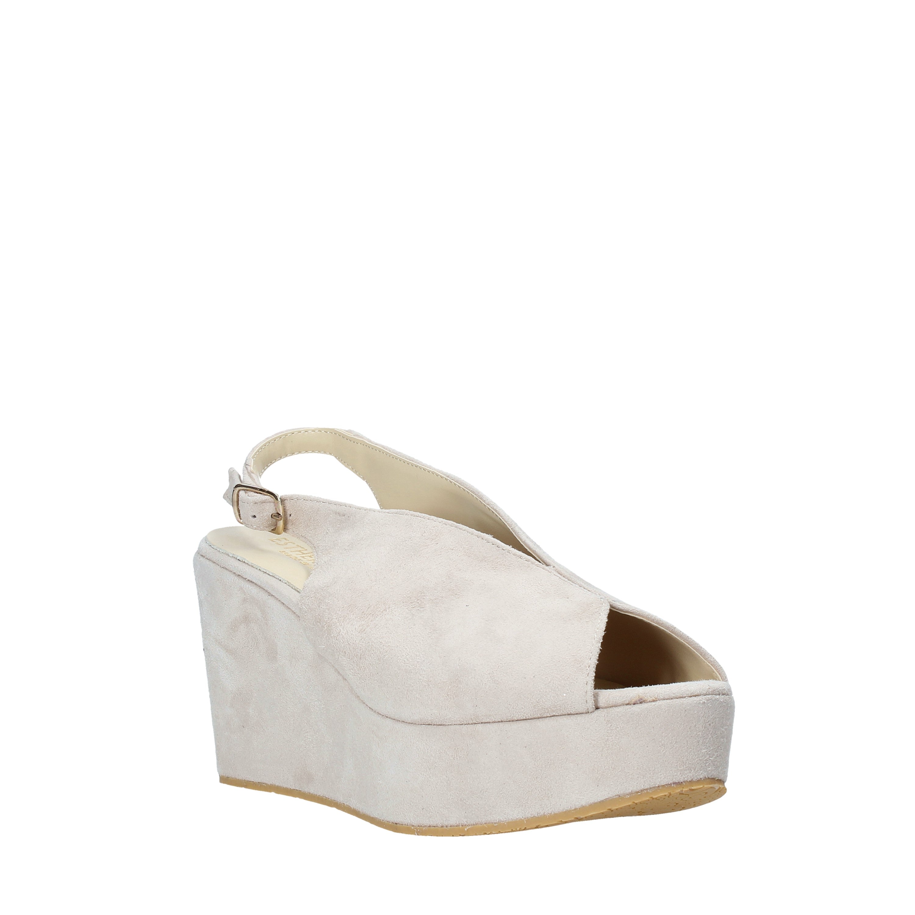 Sandali zeppa Beige Esther Collezioni