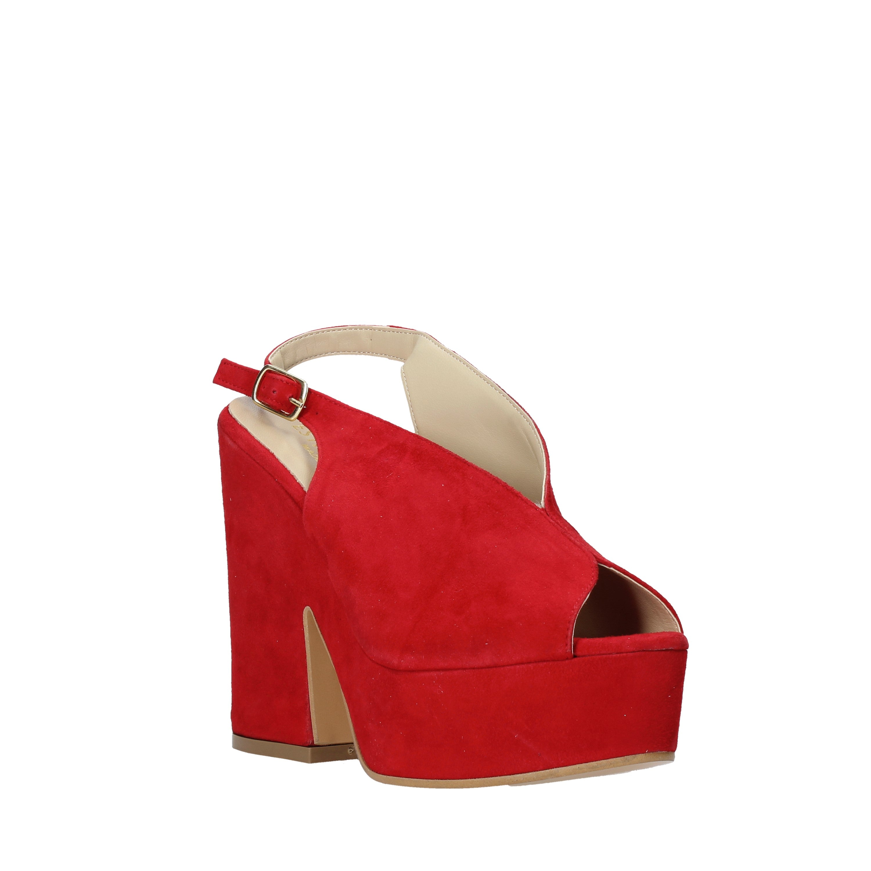 Sandali tacco Rosso Esther Collezioni