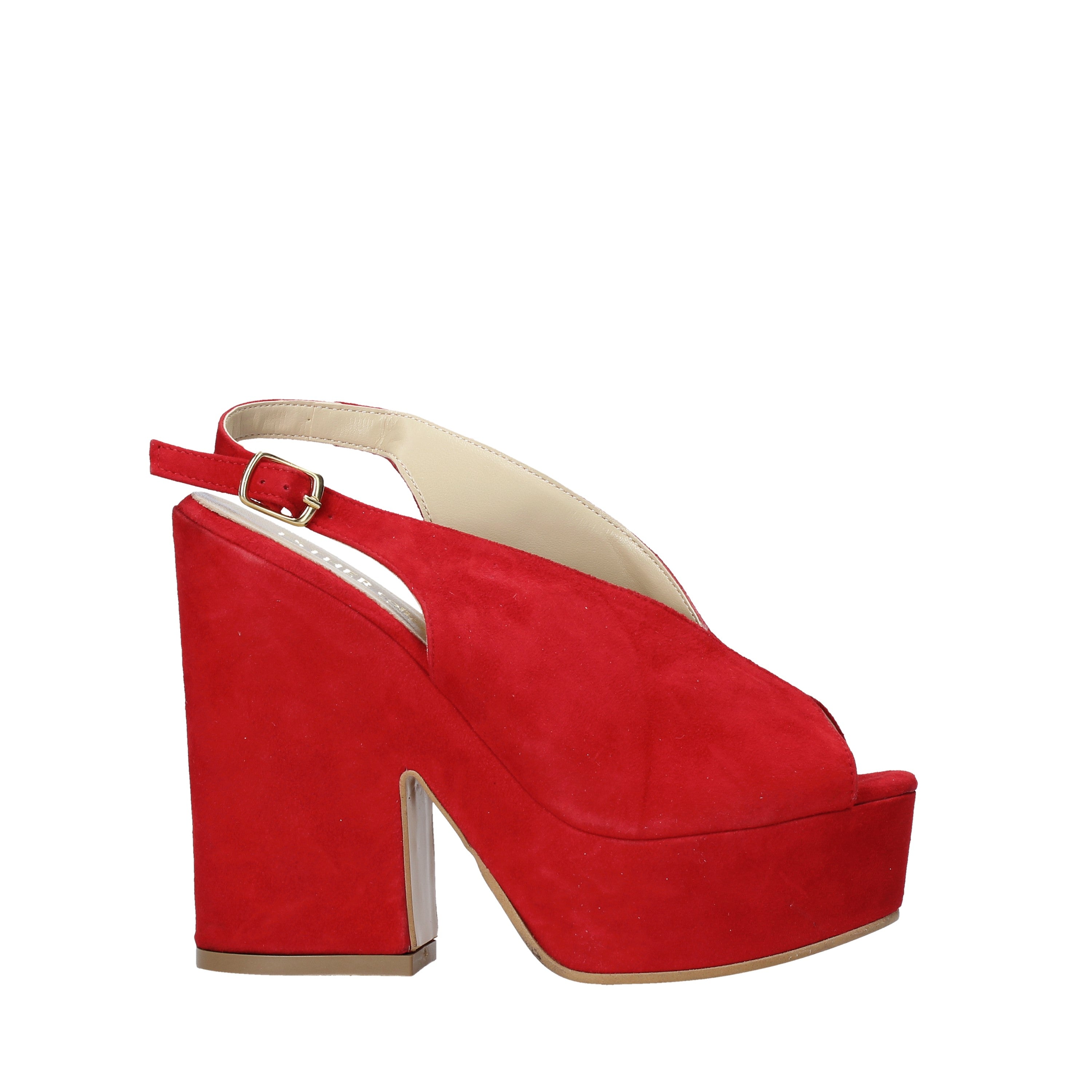 Sandali tacco Rosso Esther Collezioni