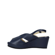 Sandali zeppa Blu Esther Collezioni