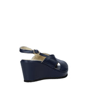 Sandali zeppa Blu Esther Collezioni