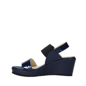 Sandali zeppa Blu Esther Collezioni