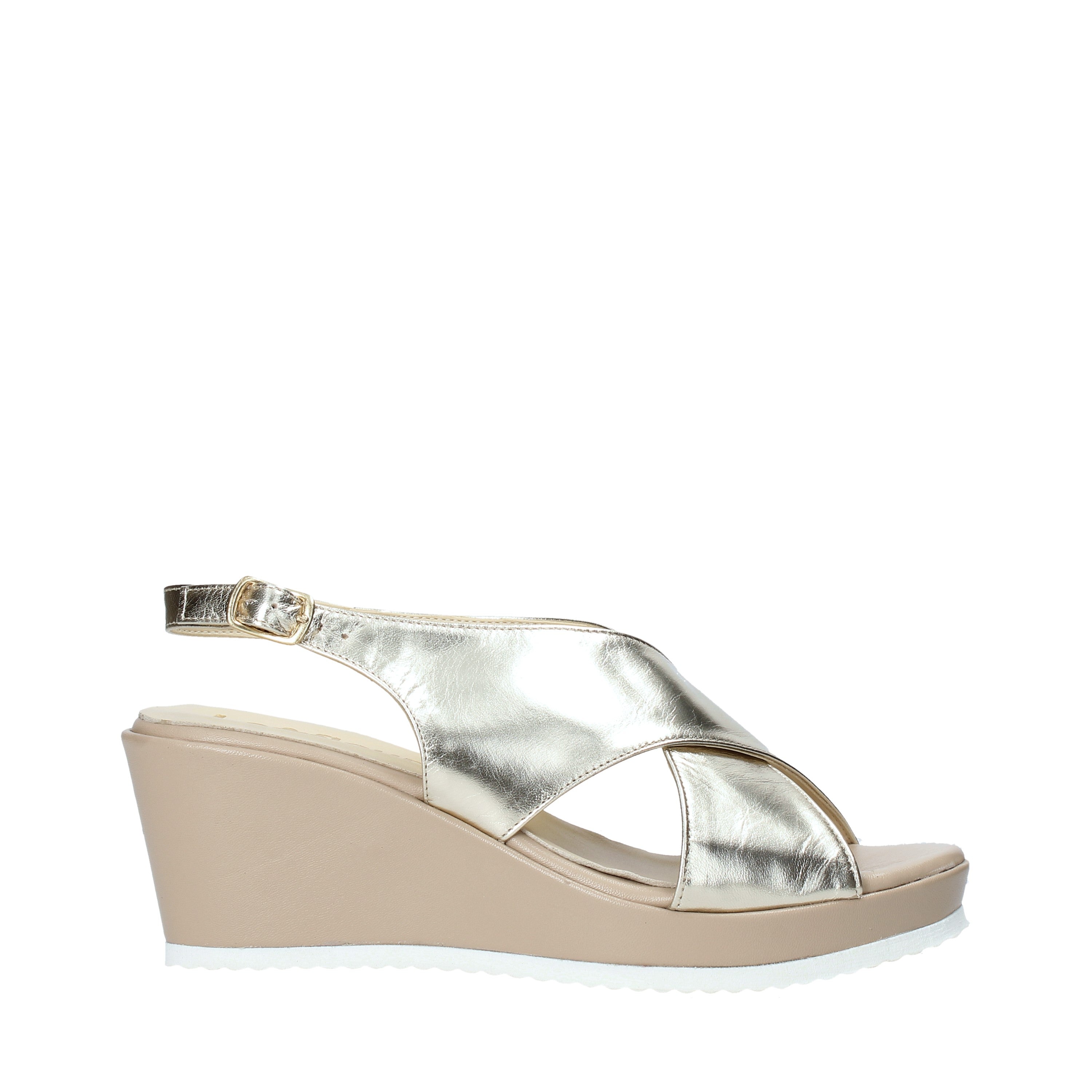 Sandali zeppa Dorato Esther Collezioni