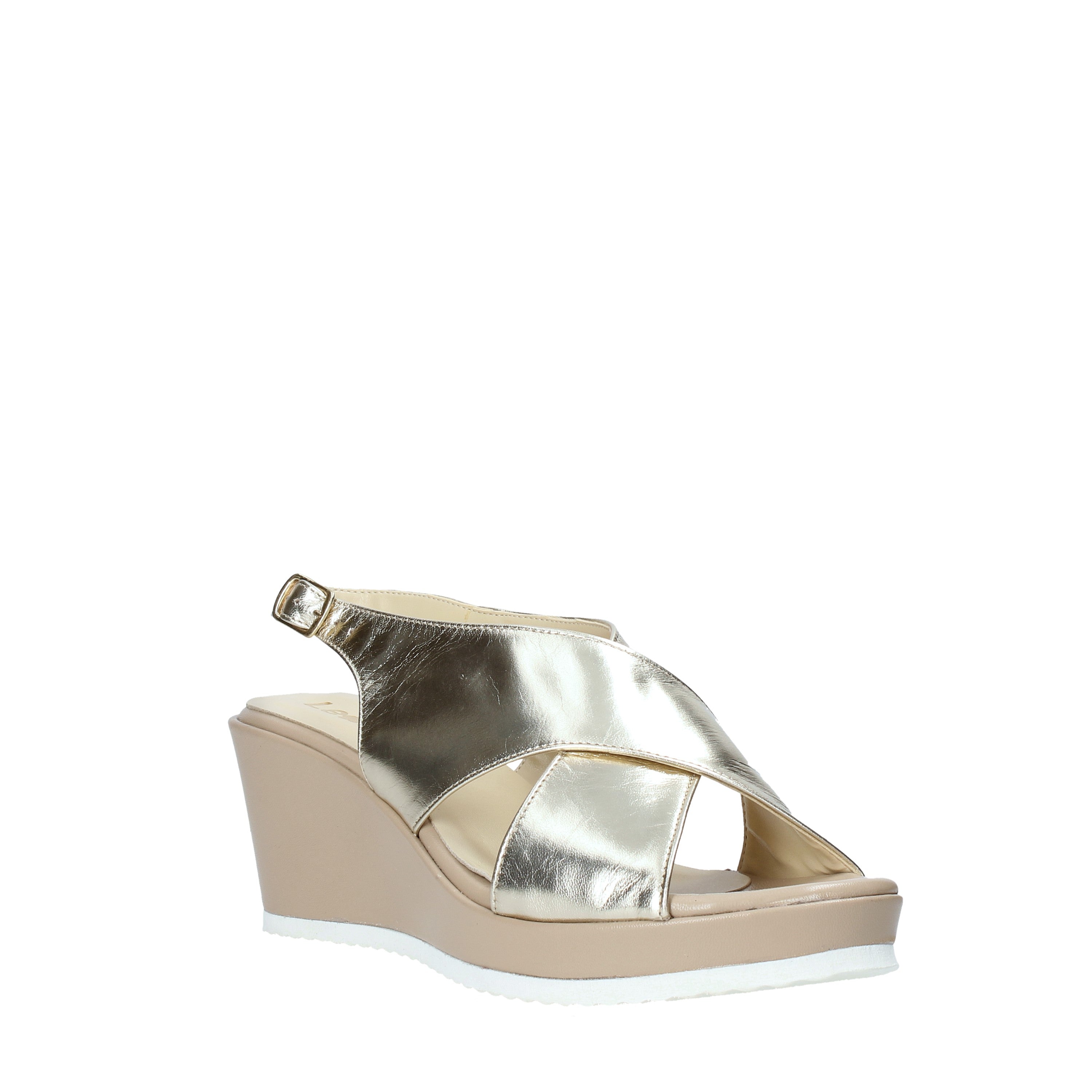 Sandali zeppa Dorato Esther Collezioni