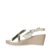 Sandali zeppa Dorato Esther Collezioni