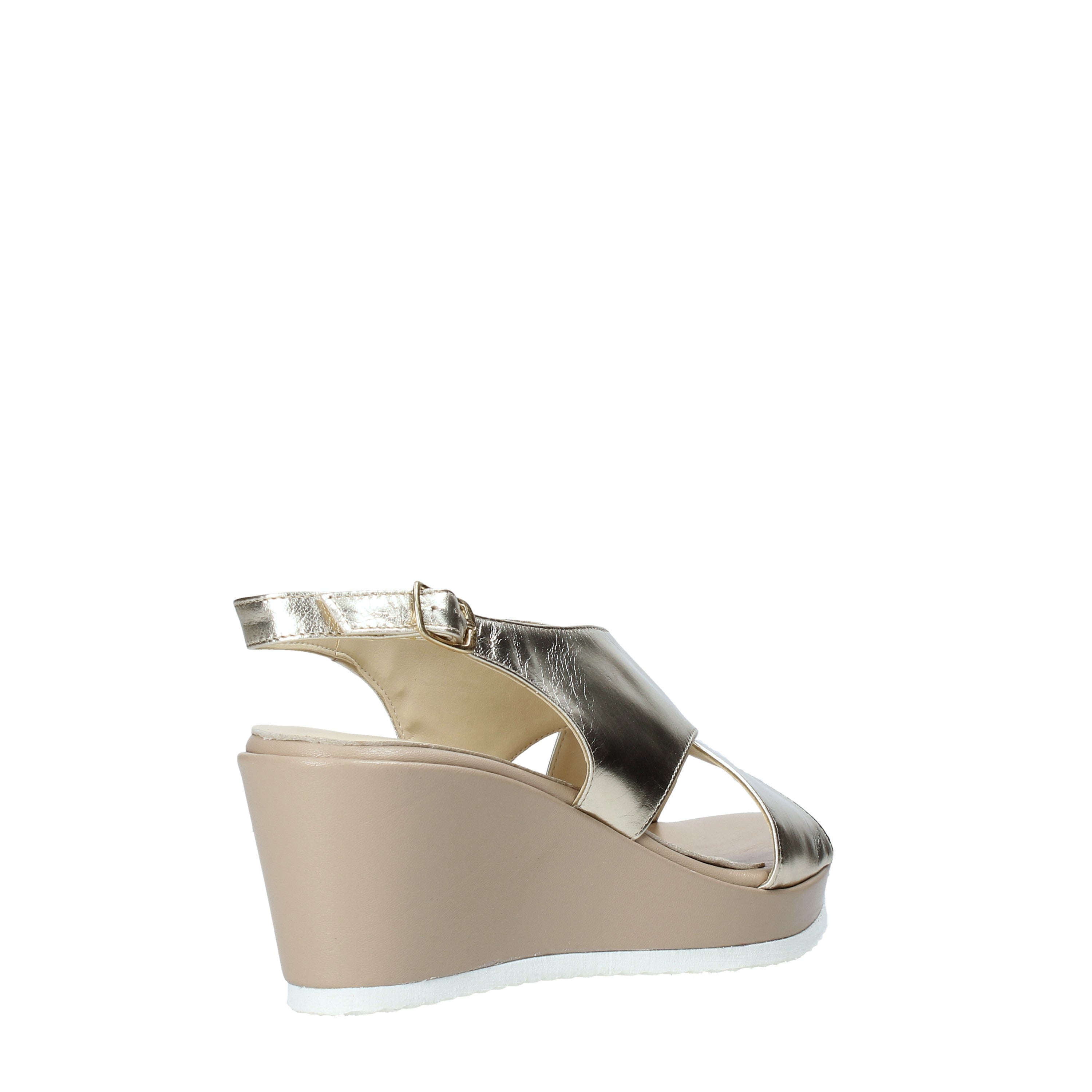 Sandali zeppa Dorato Esther Collezioni