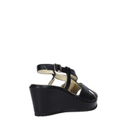 Sandali zeppa Nero Esther Collezioni