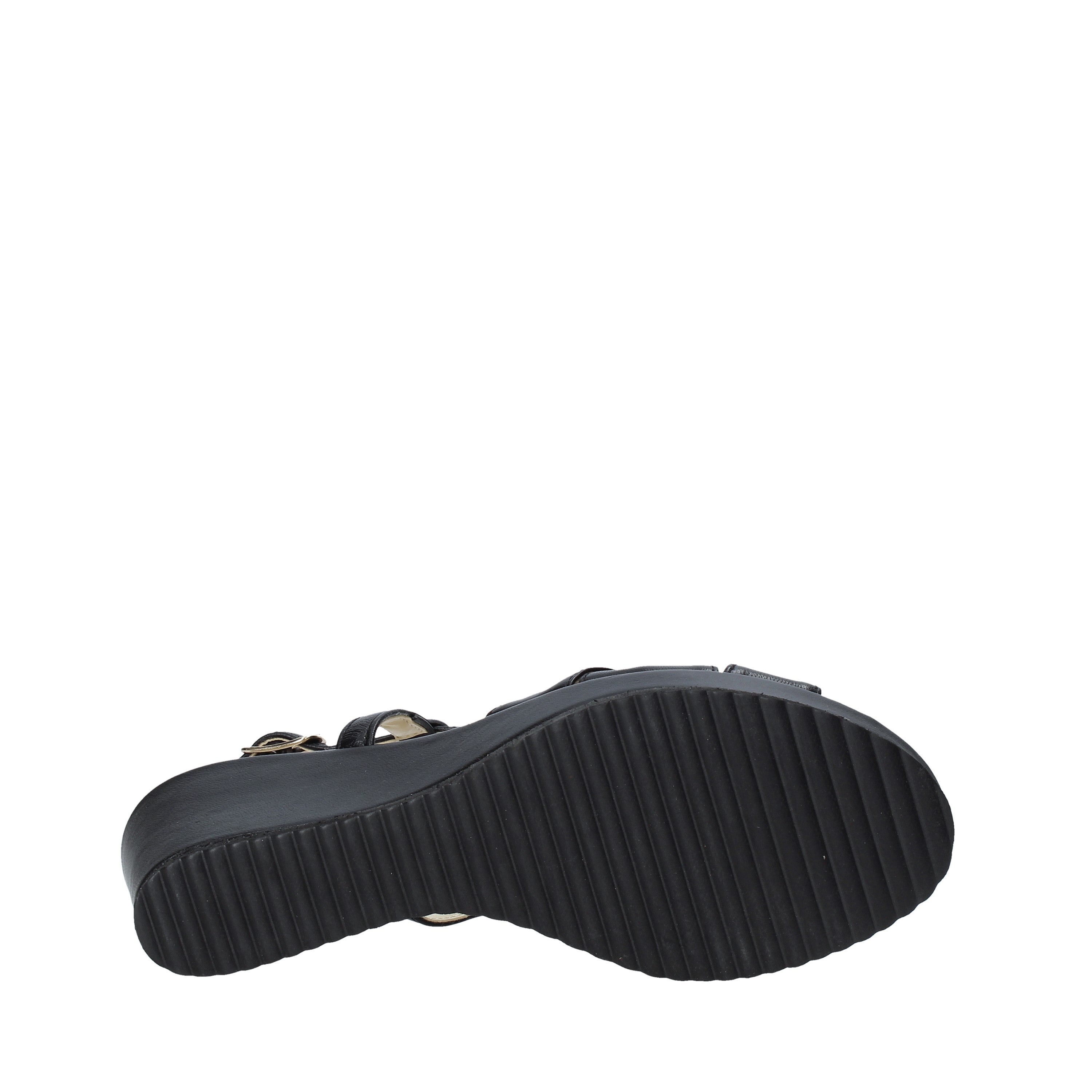 Sandali zeppa Nero Esther Collezioni