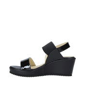 Sandali zeppa Nero Esther Collezioni