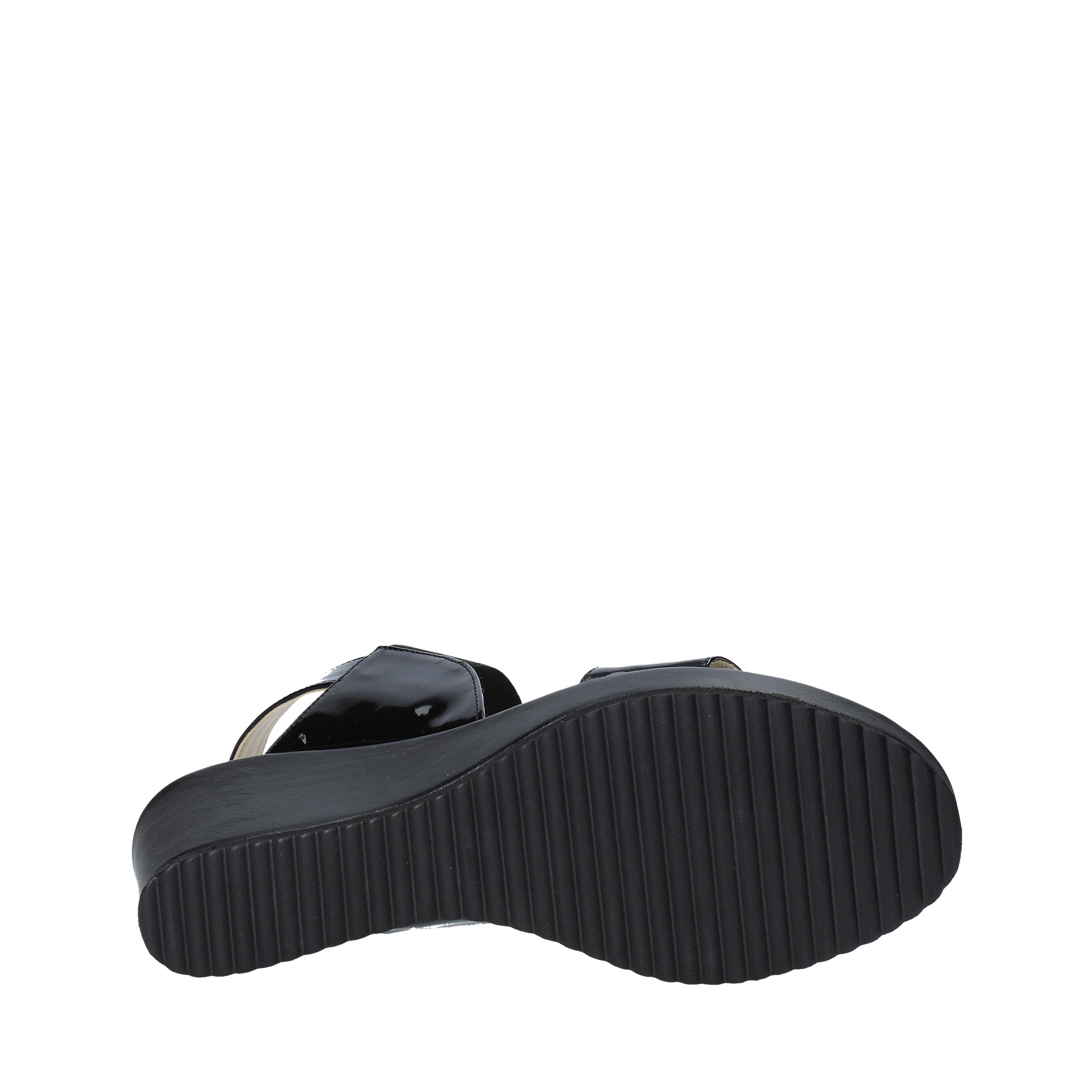 Sandali zeppa Nero Esther Collezioni