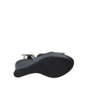 Sandali zeppa Nero Esther Collezioni