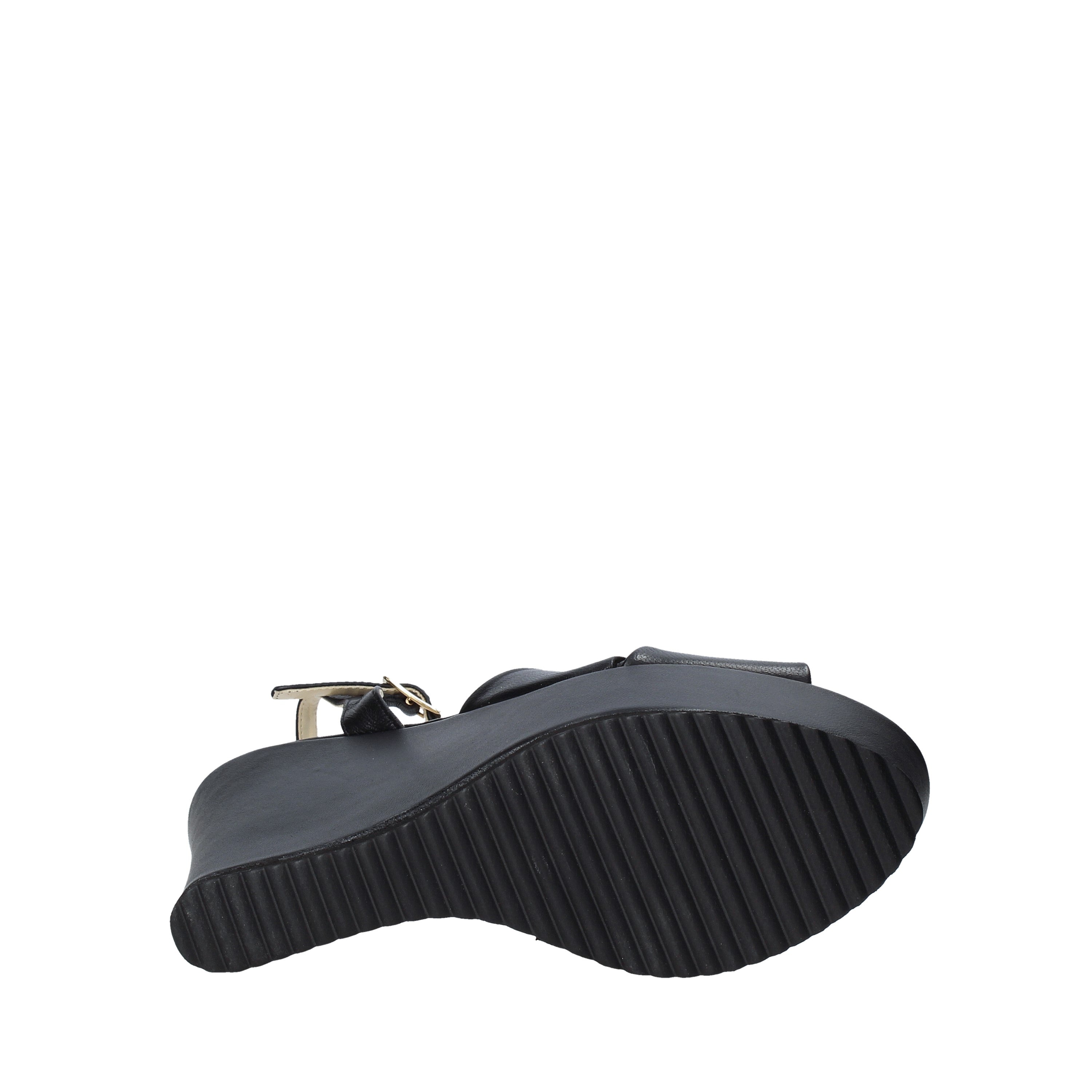 Sandali zeppa Nero Esther Collezioni