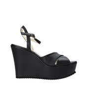 Sandali zeppa Nero Esther Collezioni