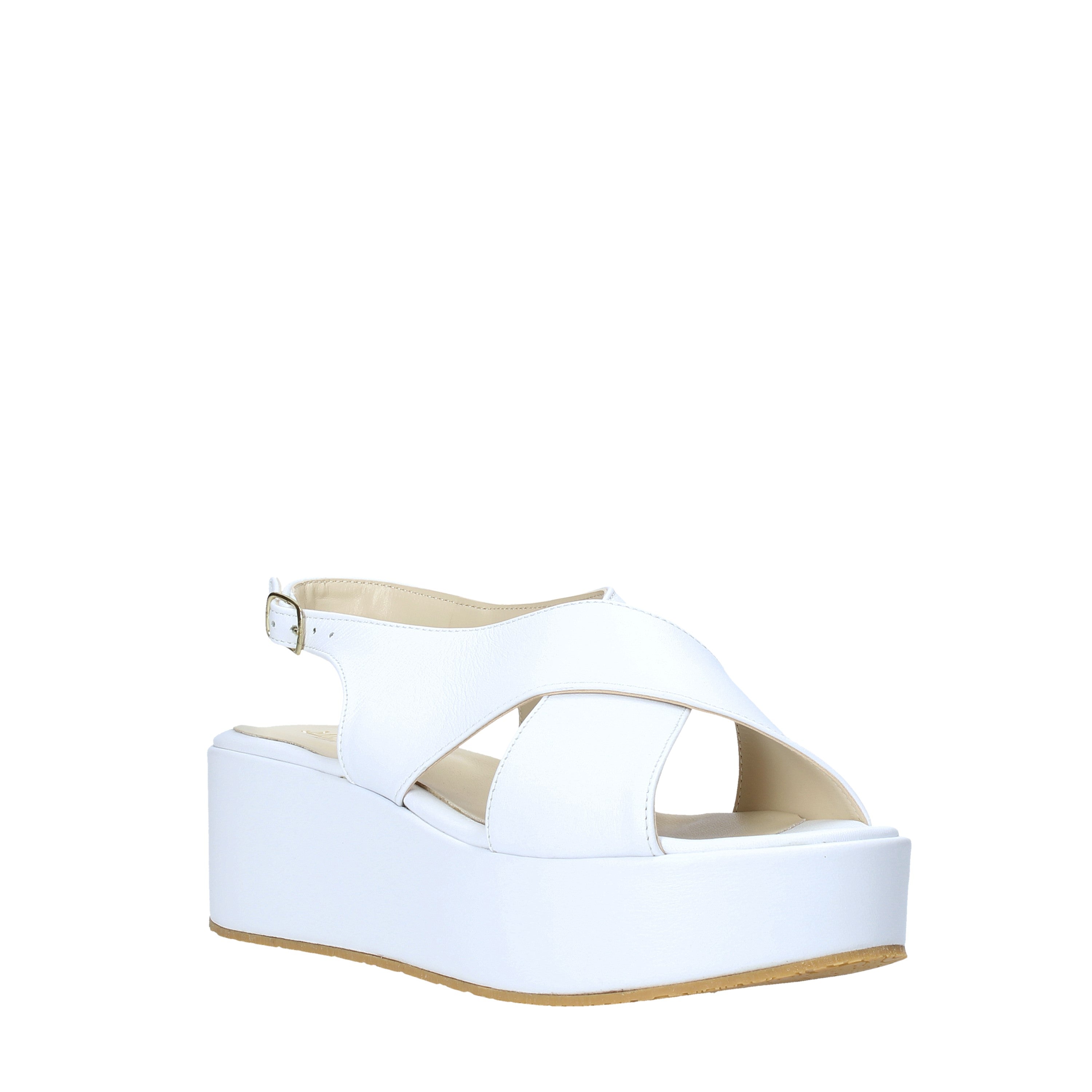 Sandali zeppa Bianco Esther Collezioni