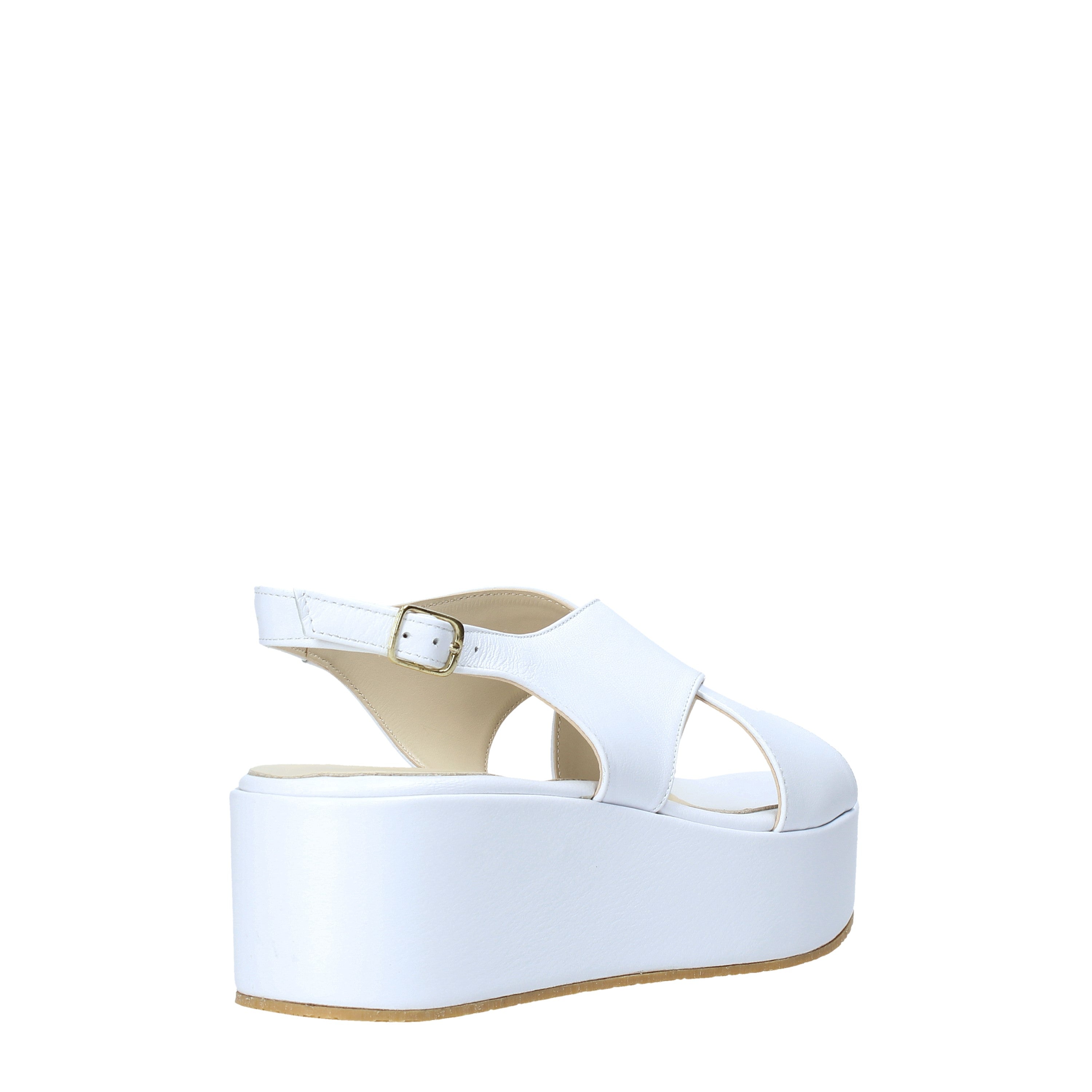 Sandali zeppa Bianco Esther Collezioni