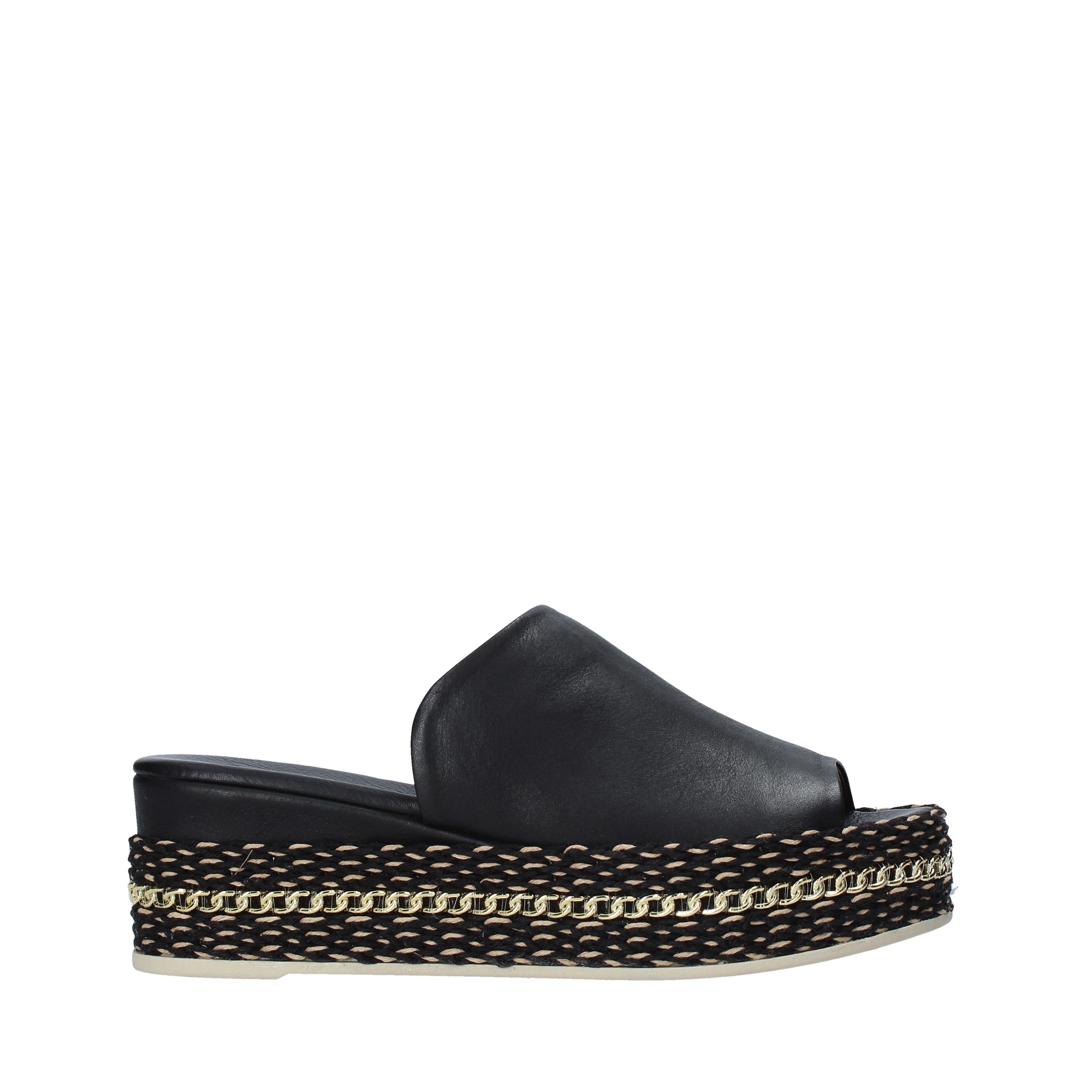 Sandali zeppa Nero Bueno Shoes