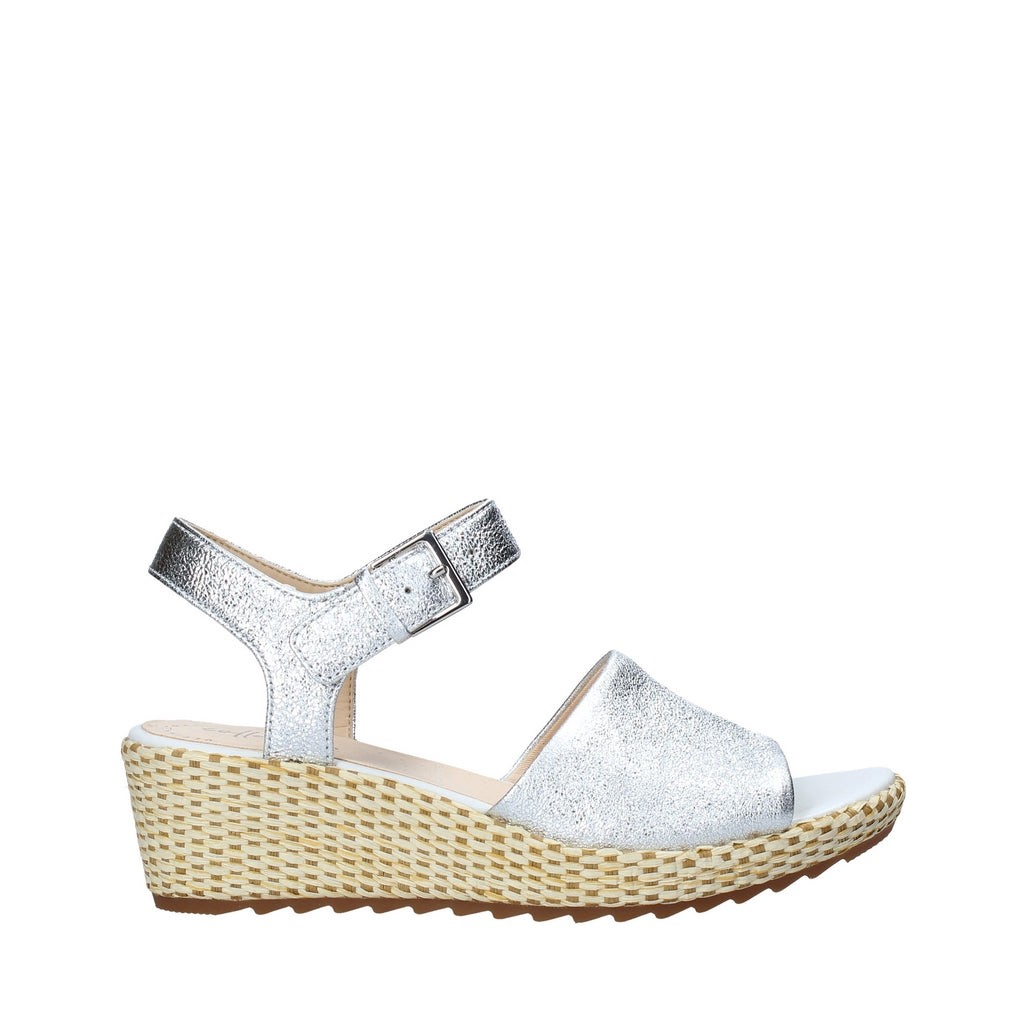 Sandali zeppa Argento Clarks