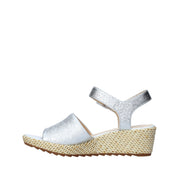 Sandali zeppa Argento Clarks