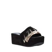 Sandali zeppa Nero Grace Shoes