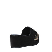 Sandali zeppa Nero Grace Shoes