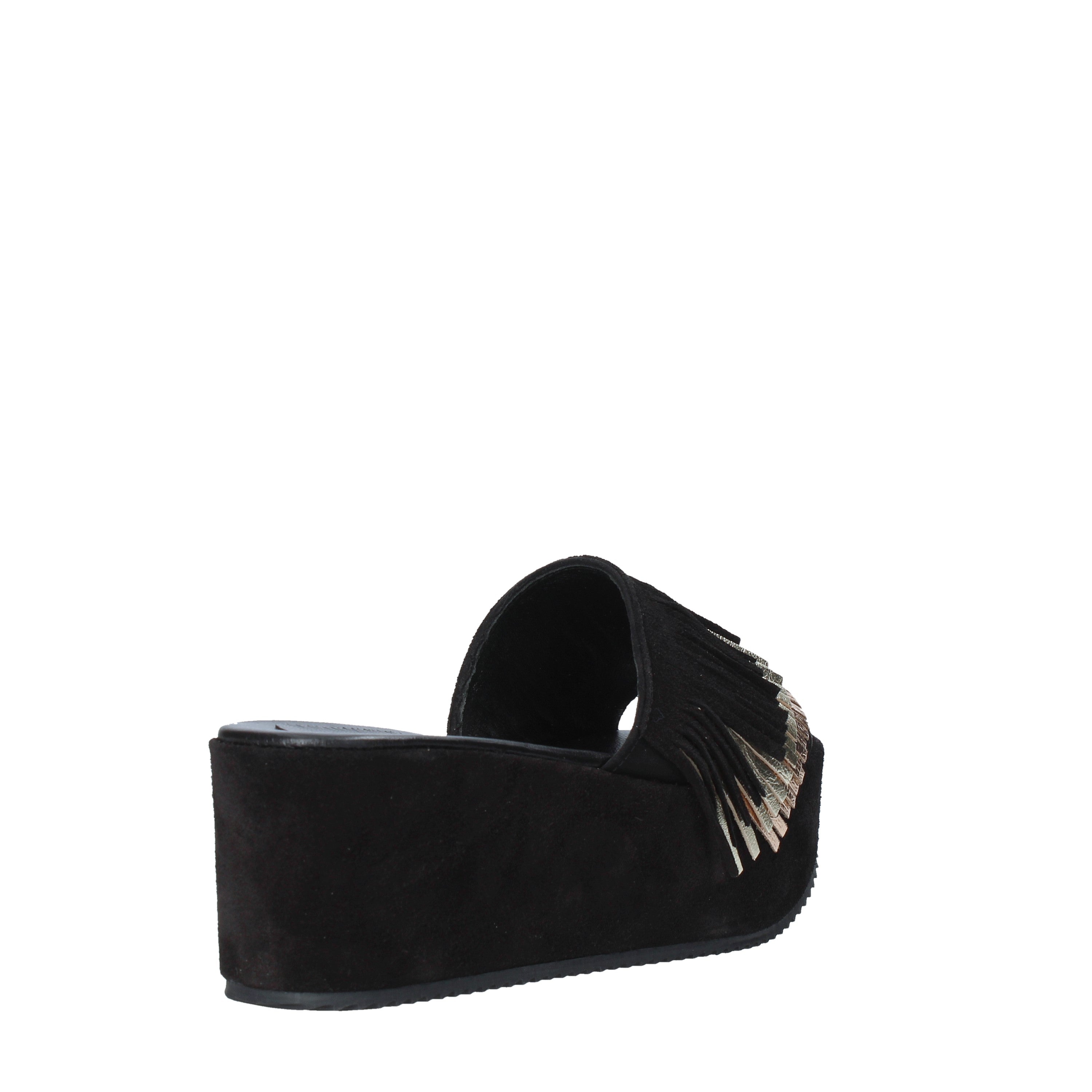 Sandali zeppa Nero Grace Shoes
