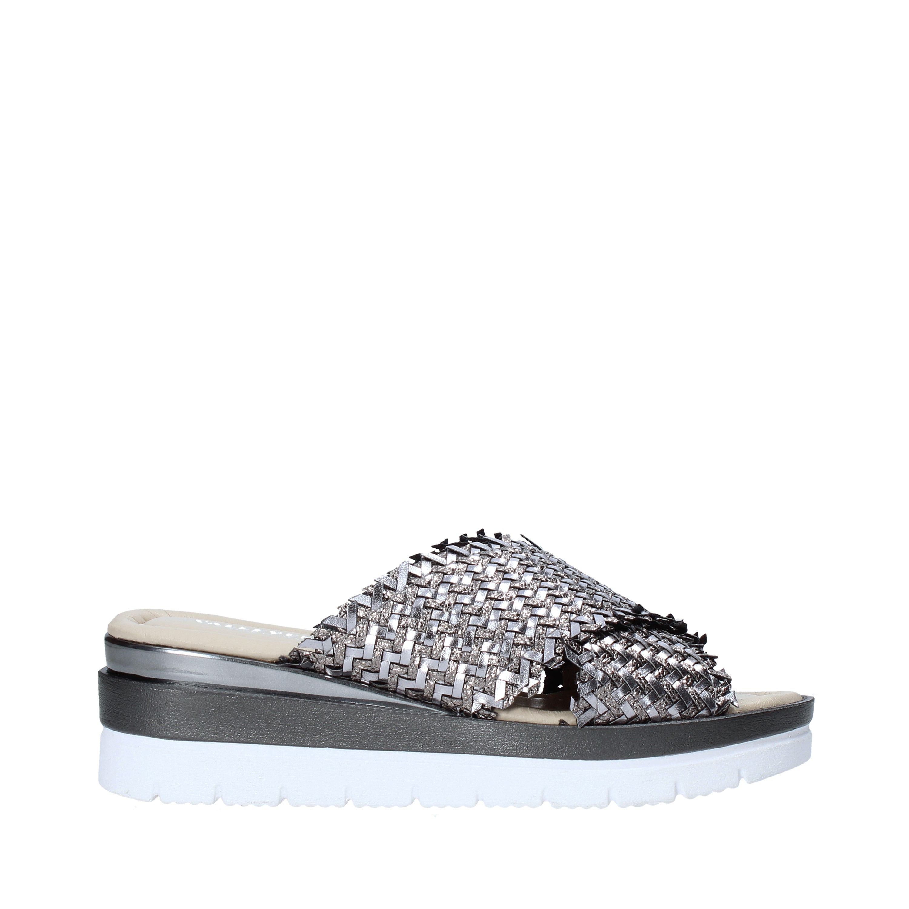 Sandali zeppa Grigio Valleverde