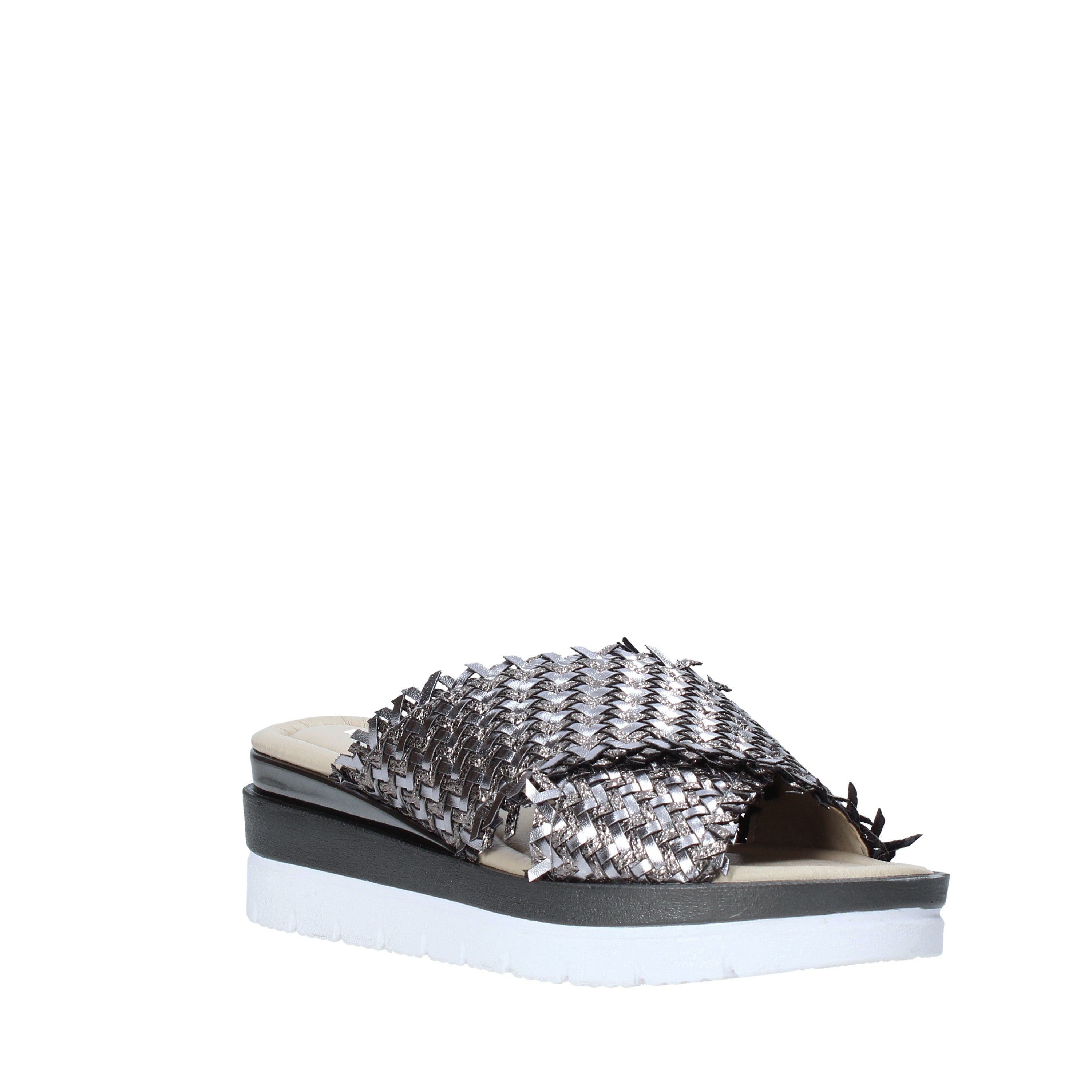 Sandali zeppa Grigio Valleverde