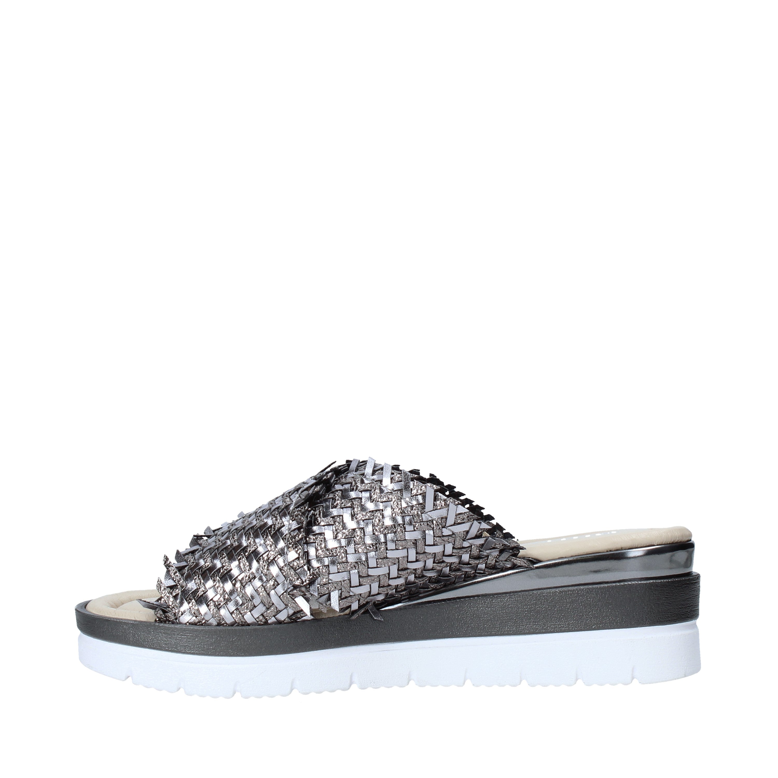 Sandali zeppa Grigio Valleverde