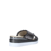 Sandali zeppa Grigio Valleverde