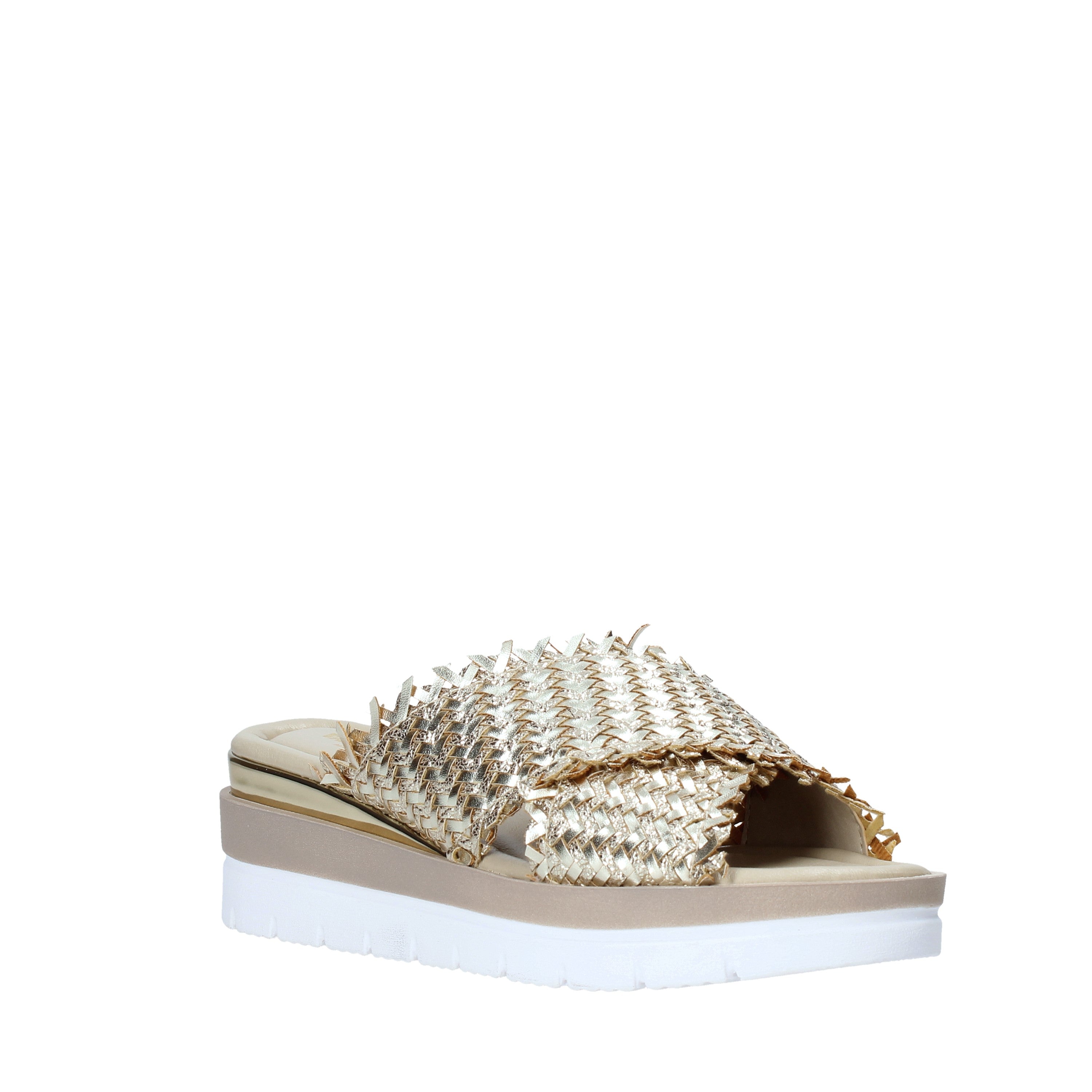 Sandali zeppa Dorato Valleverde