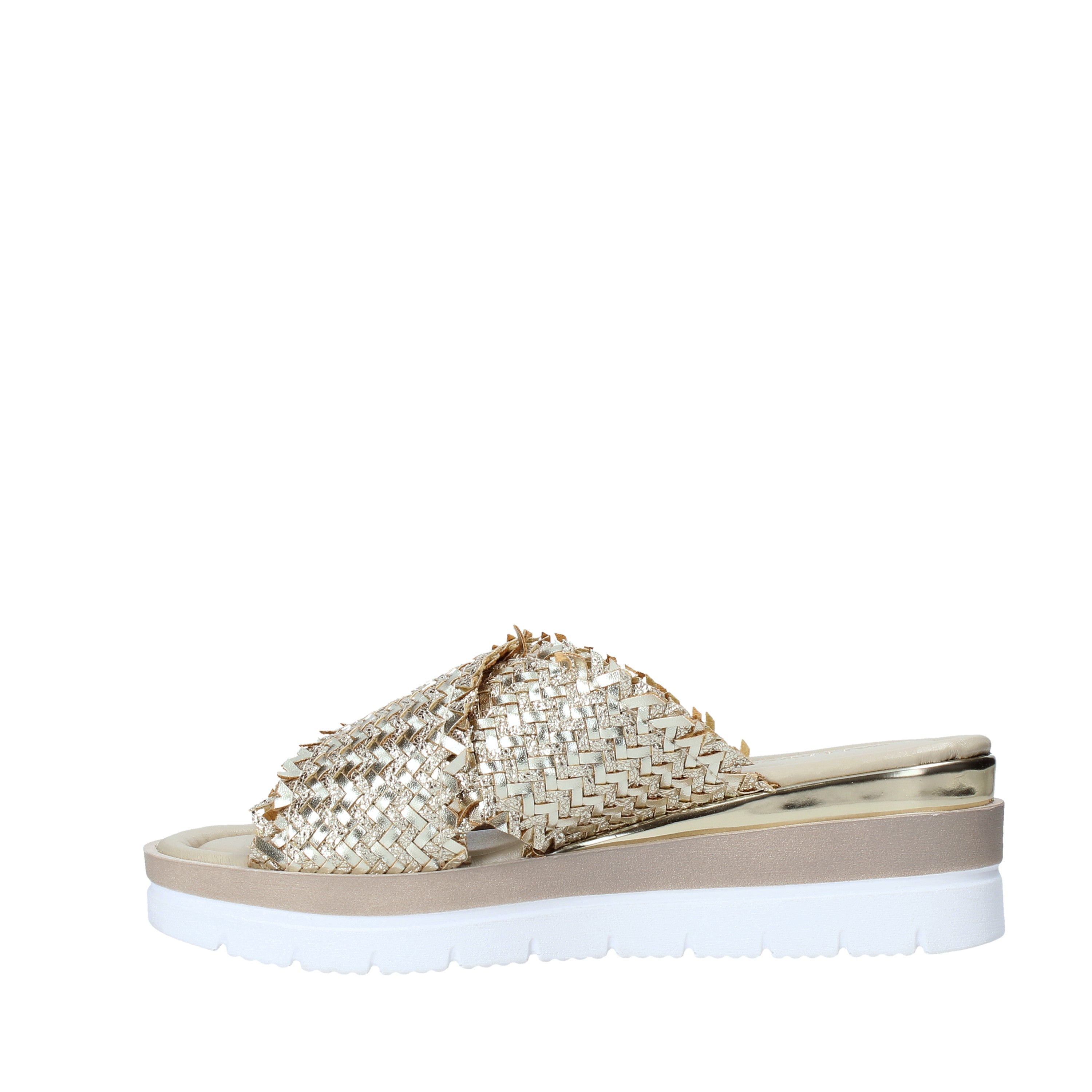 Sandali zeppa Dorato Valleverde