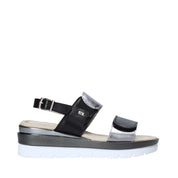 Sandali zeppa Nero Valleverde