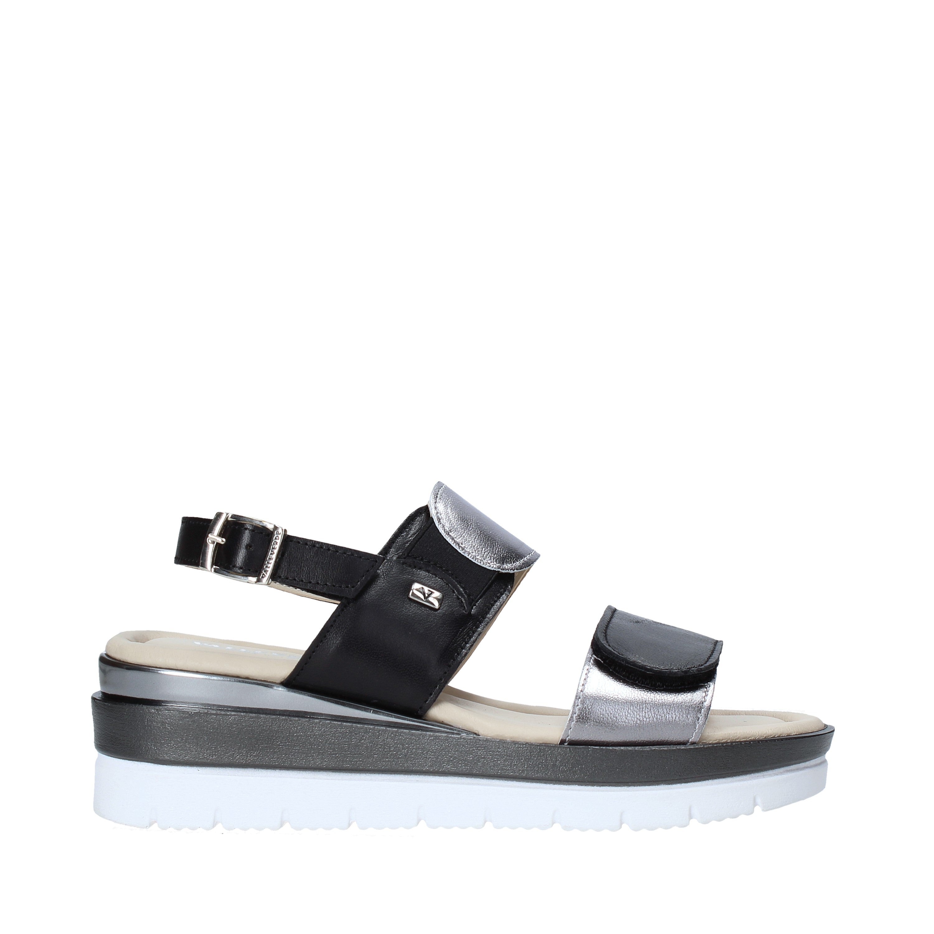 Sandali zeppa Nero Valleverde