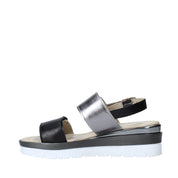 Sandali zeppa Nero Valleverde