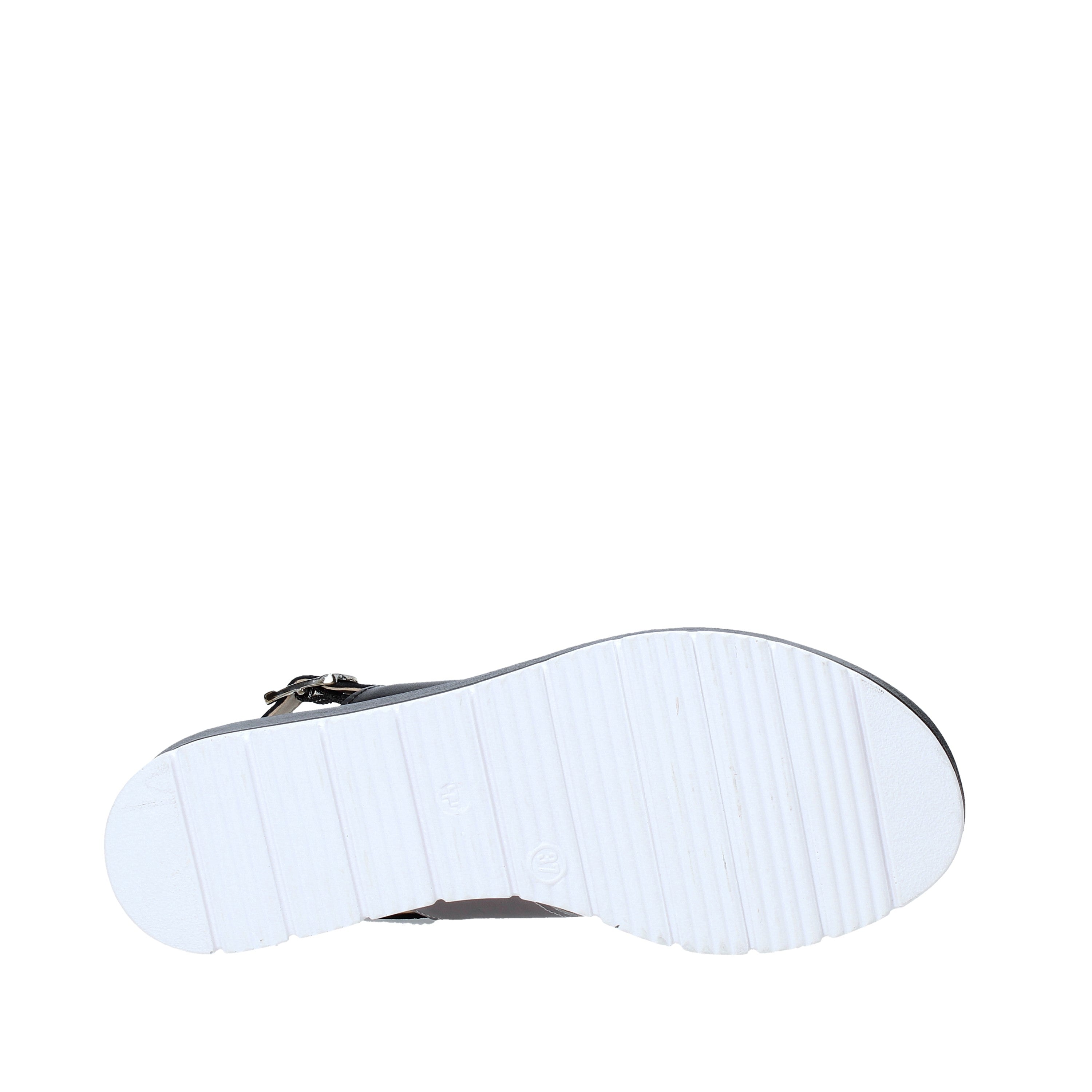 Sandali zeppa Nero Valleverde