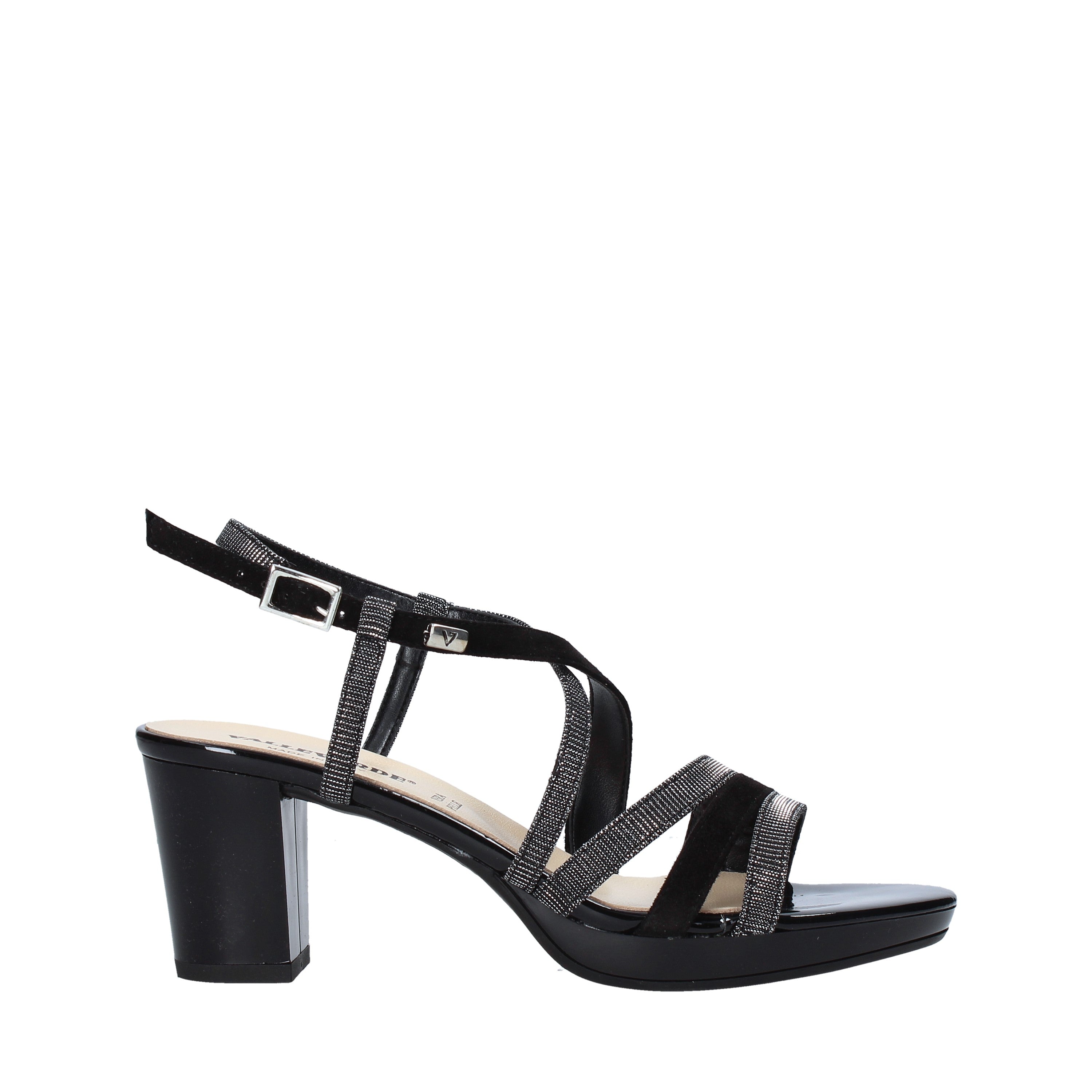 Sandali tacco Nero Valleverde