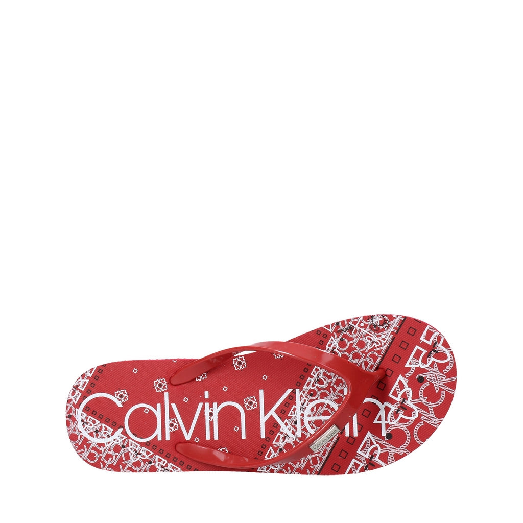 Infradito Rosso Calvin Klein