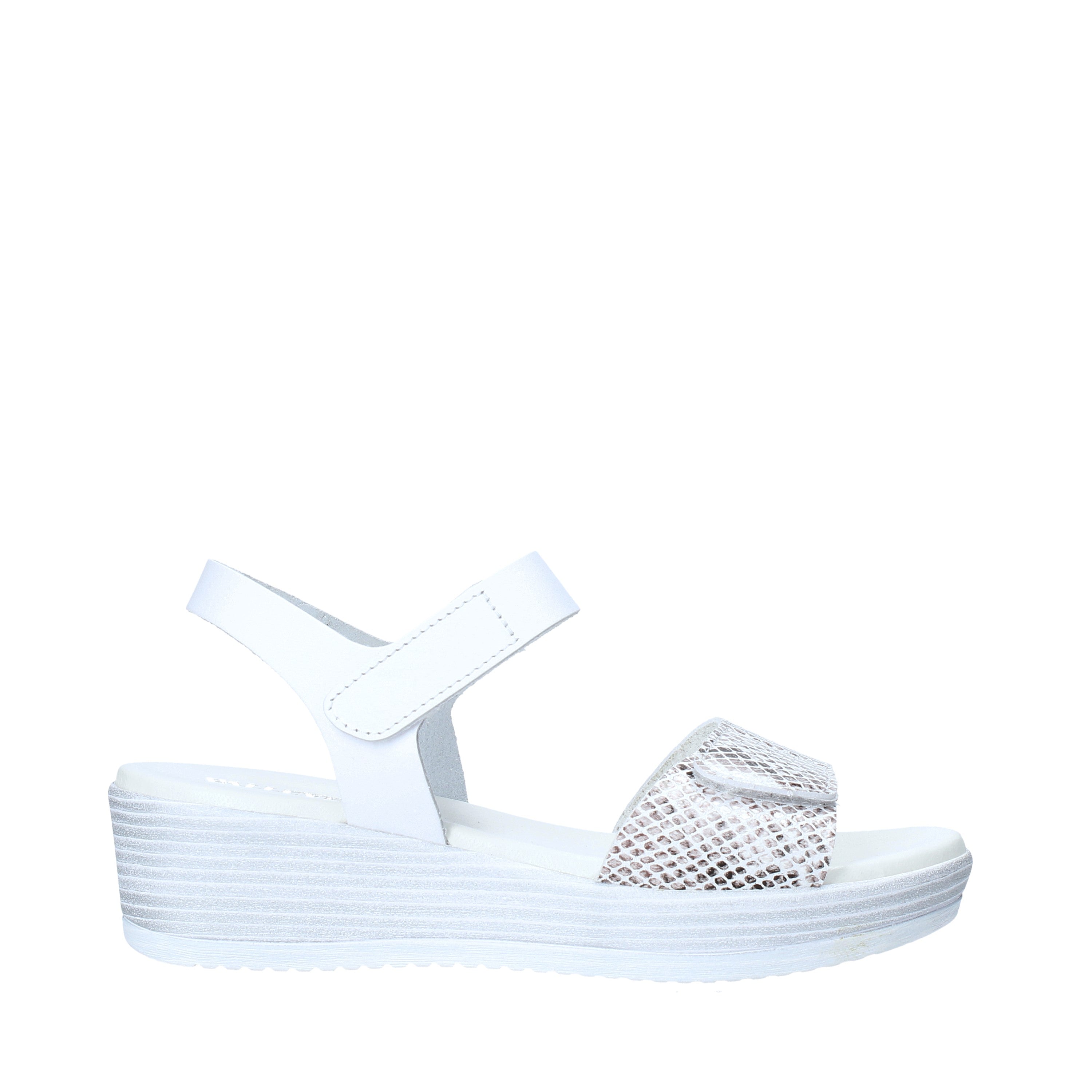 Sandali zeppa Bianco Valleverde