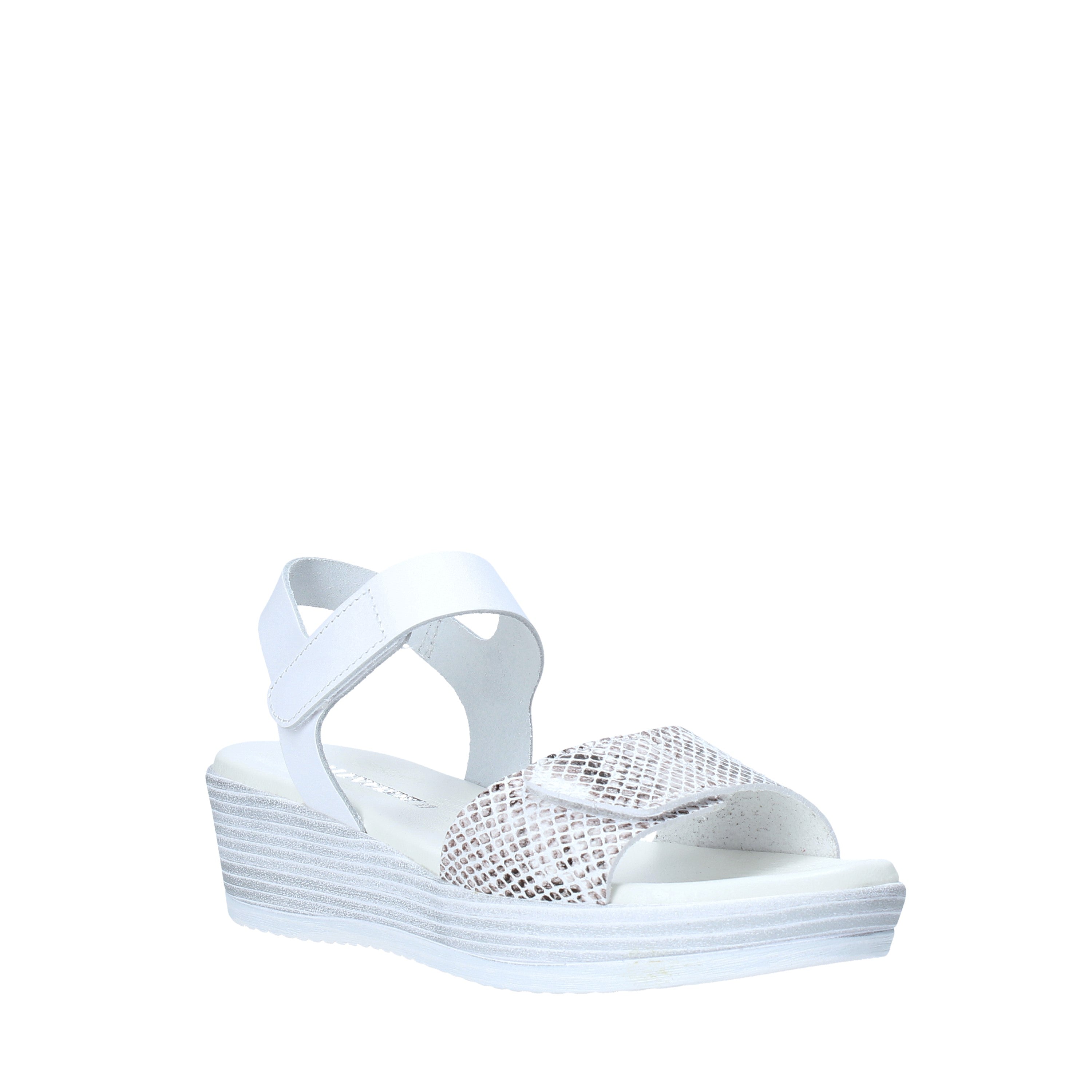 Sandali zeppa Bianco Valleverde