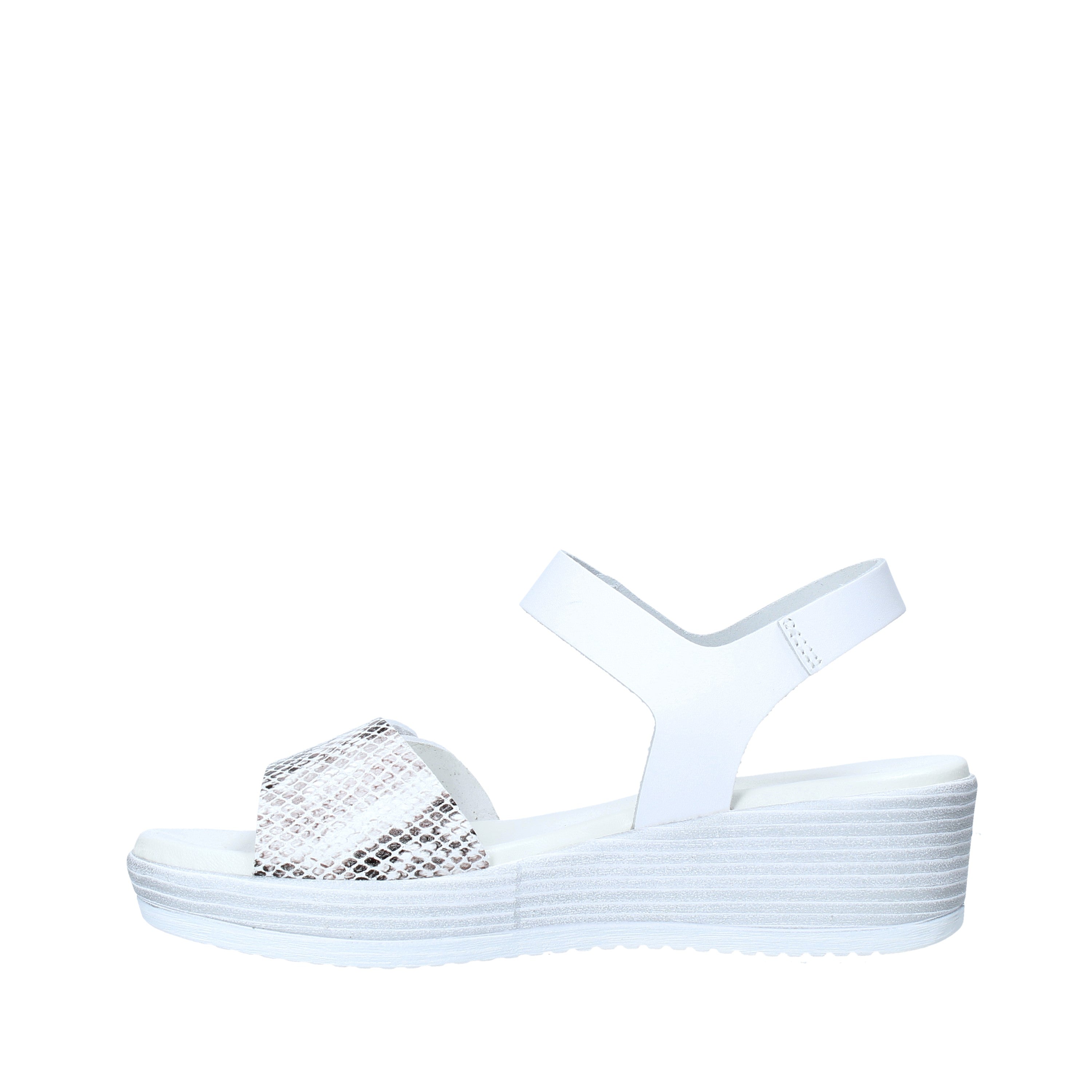 Sandali zeppa Bianco Valleverde
