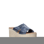 Sandali zeppa Blu Valleverde