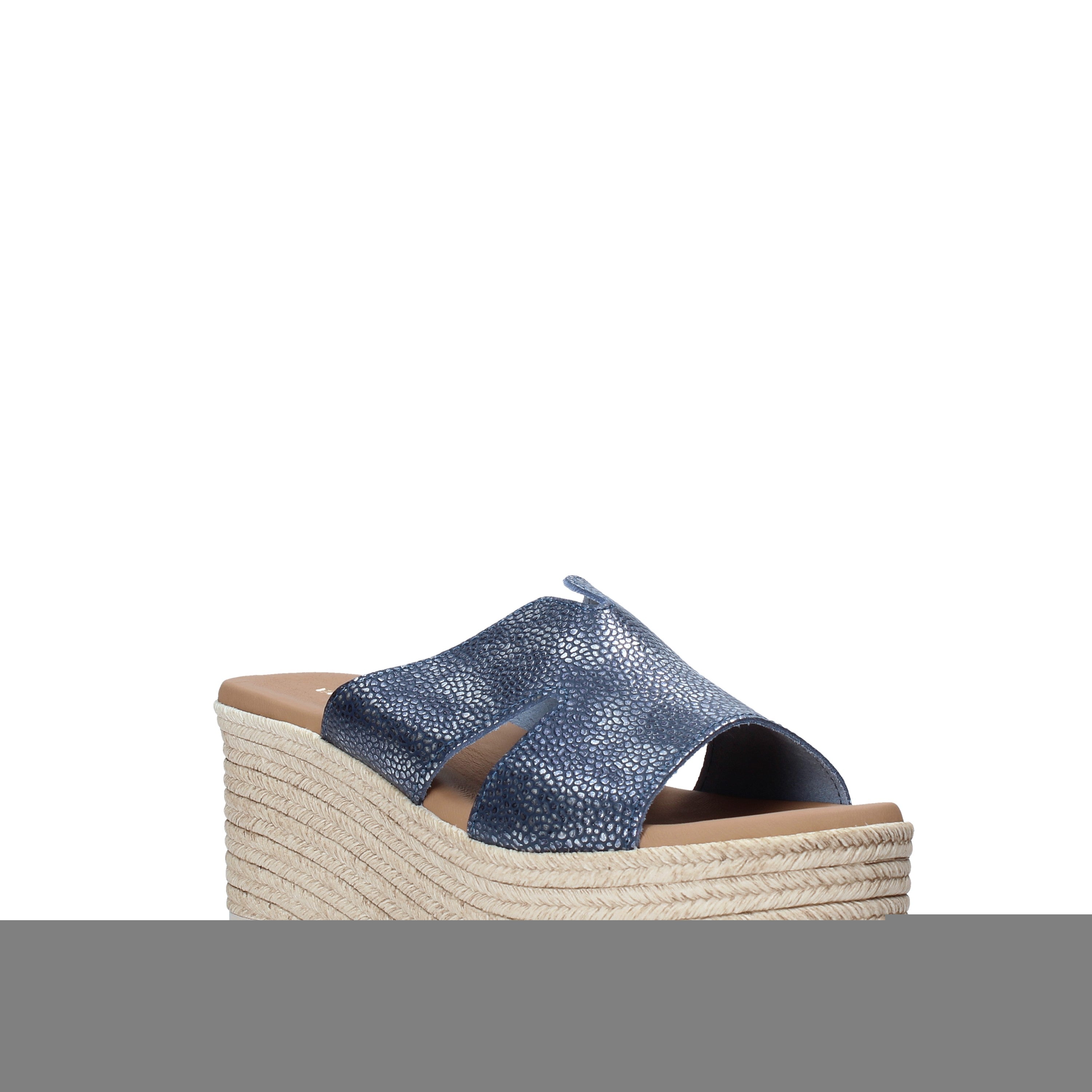 Sandali zeppa Blu Valleverde