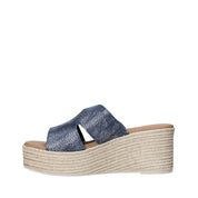 Sandali zeppa Blu Valleverde