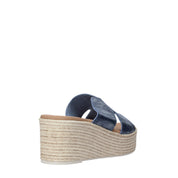 Sandali zeppa Blu Valleverde