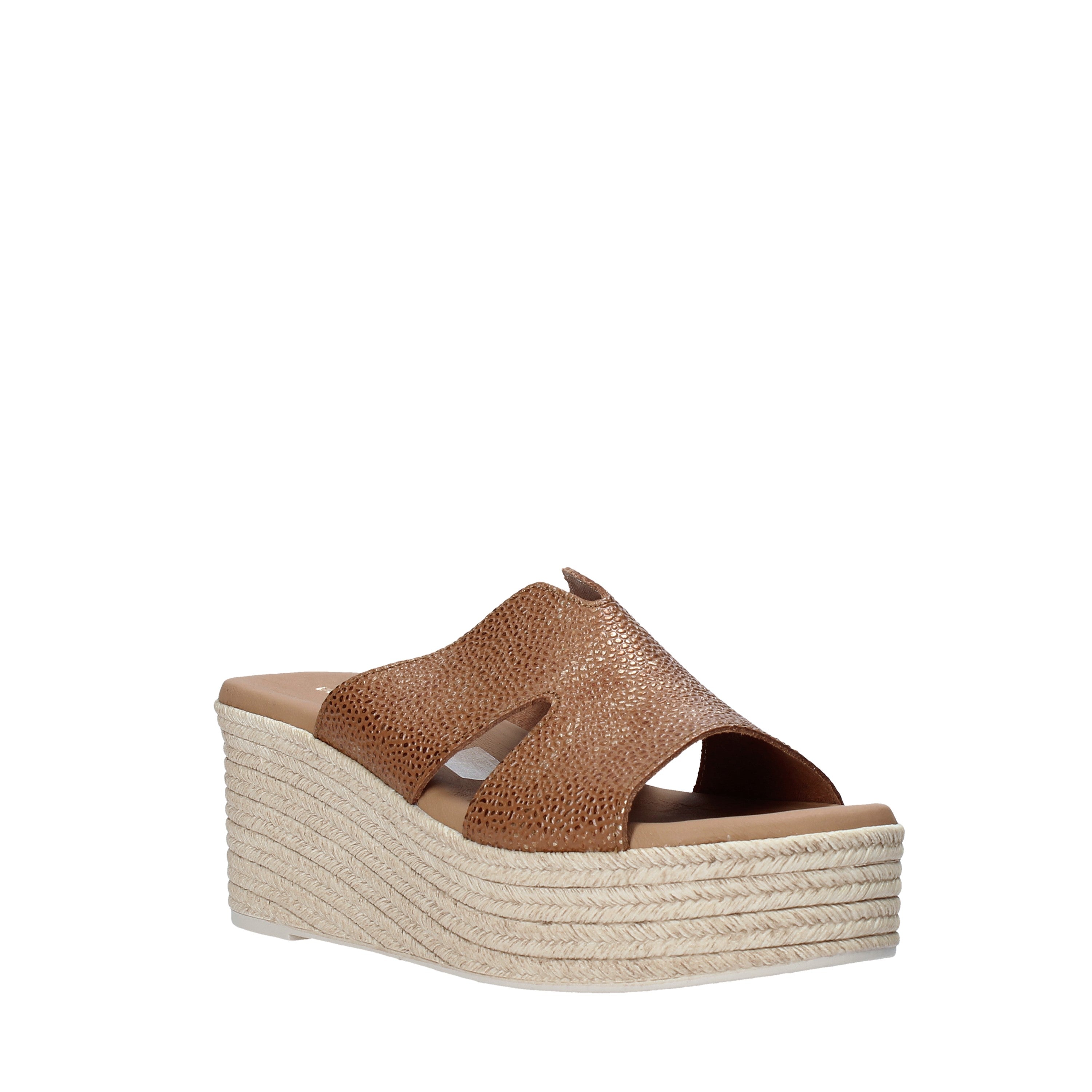 Sandali zeppa Marrone Chiaro Valleverde