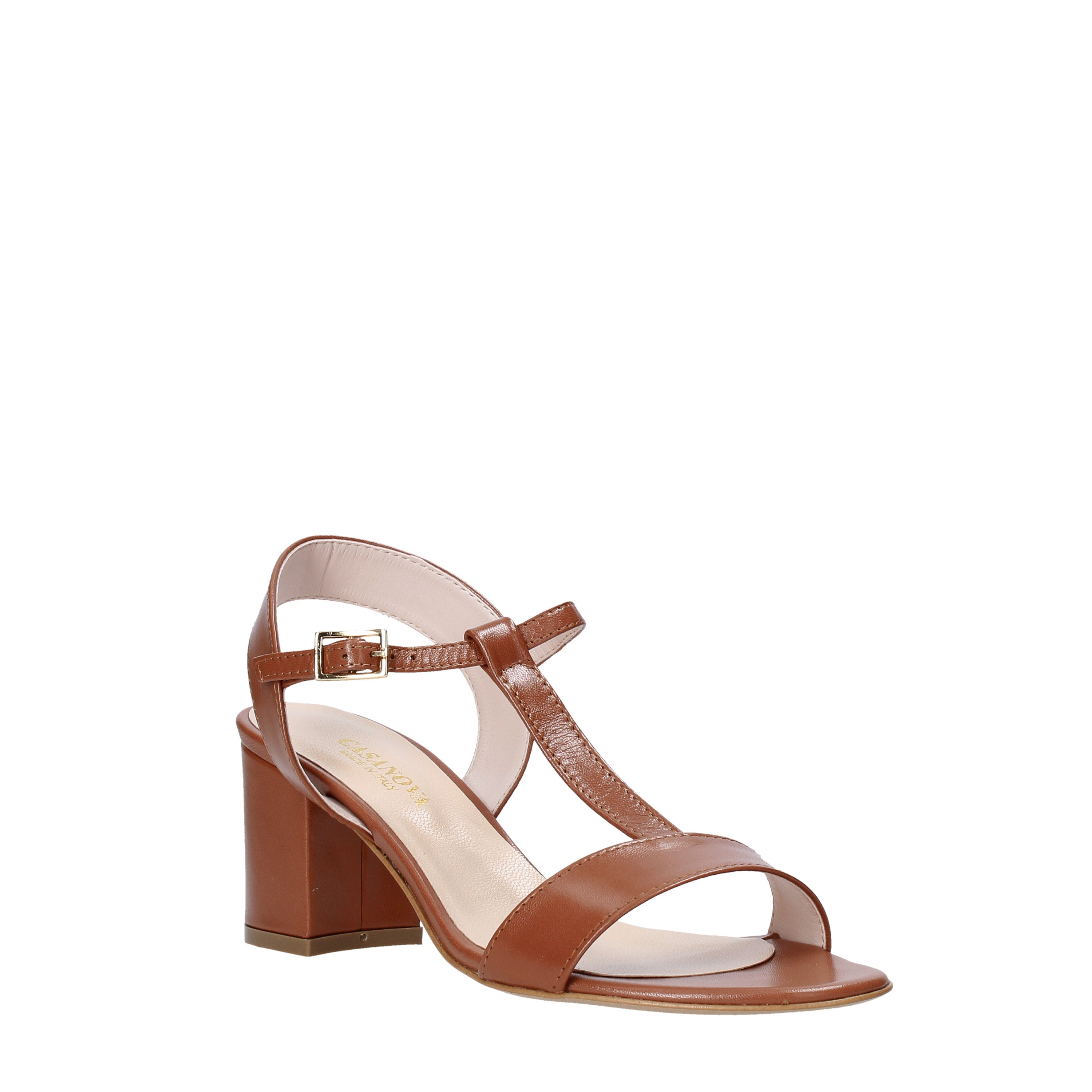 Sandali tacco Cammello Casanova