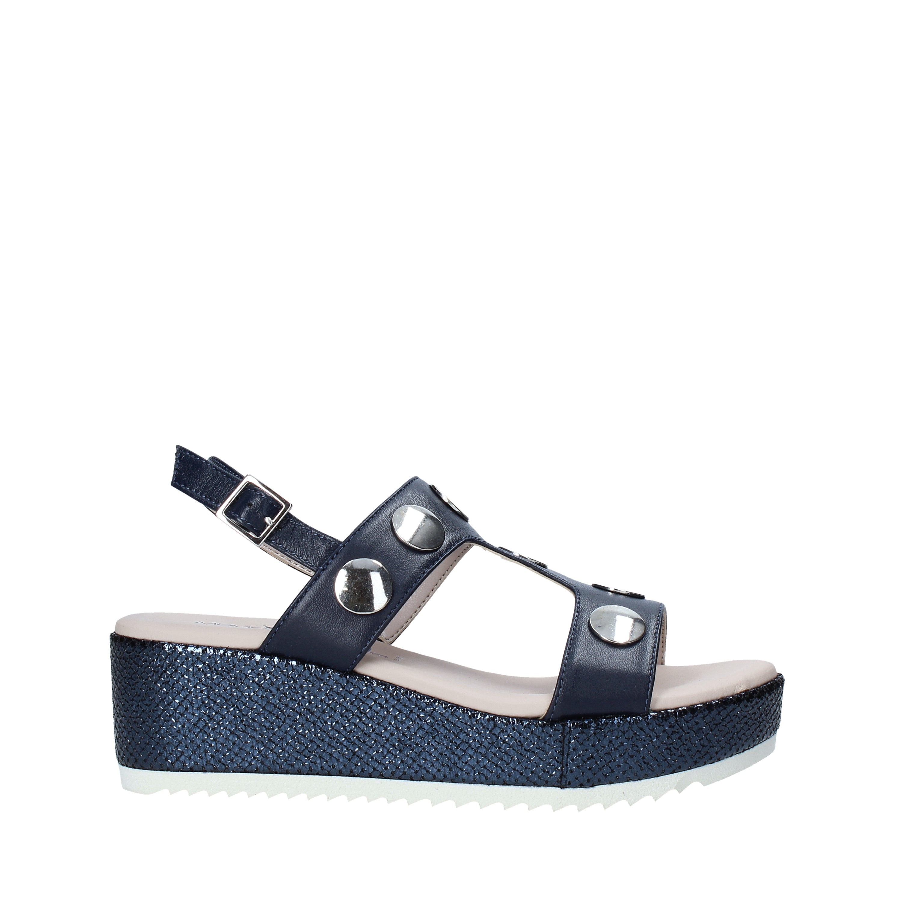 Sandali zeppa Blu Comart