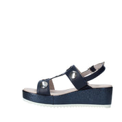 Sandali zeppa Blu Comart